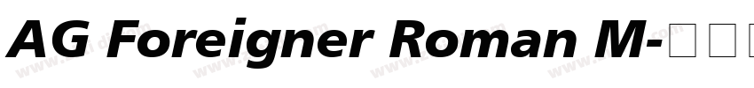 AG Foreigner Roman M字体转换